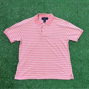 Vintage 90s Polo Ralph Lauren Polo Sport pink and white striped polo shirt
